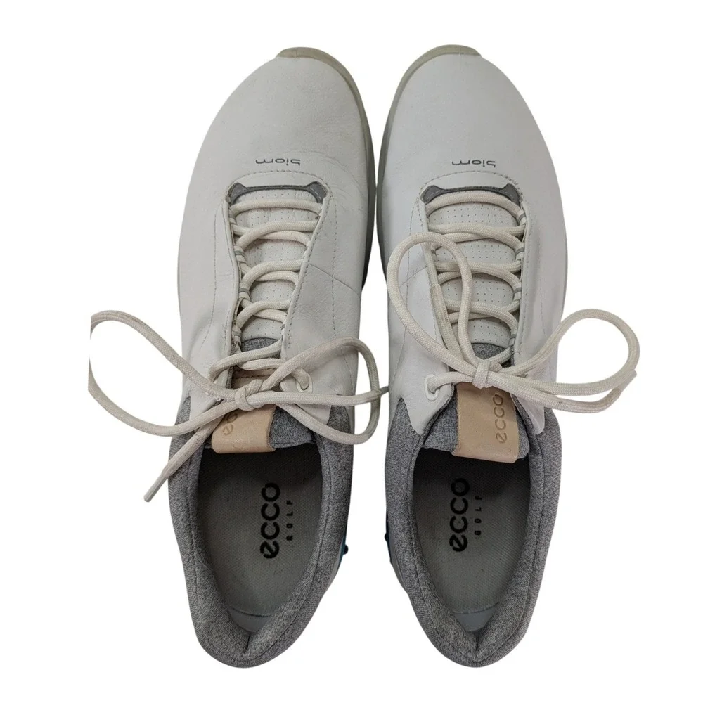 ECCO Biom G3 Gore-Tex Golf Shoes Mens EU 41 US 7-7.5 White Yak Leather Spiked